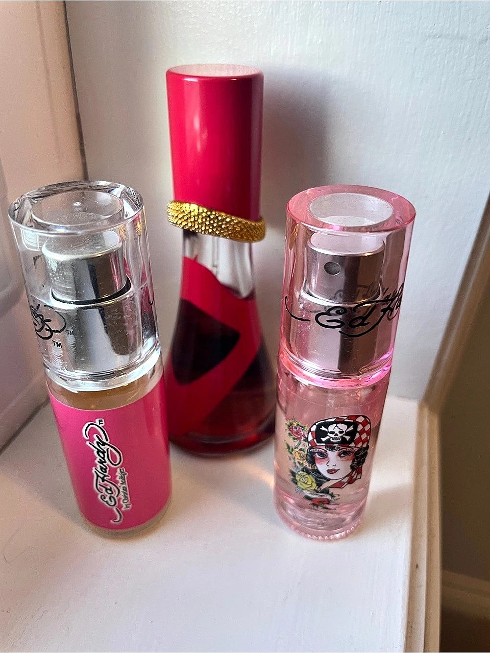 Mini Ed Hardy and Rihanna Perfume Bottle Collection